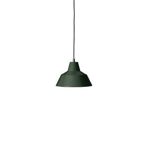 Hængelampe i racing green, moderne og enkel form. Højde 19 cm, designet af A. Wedel-Madsen.